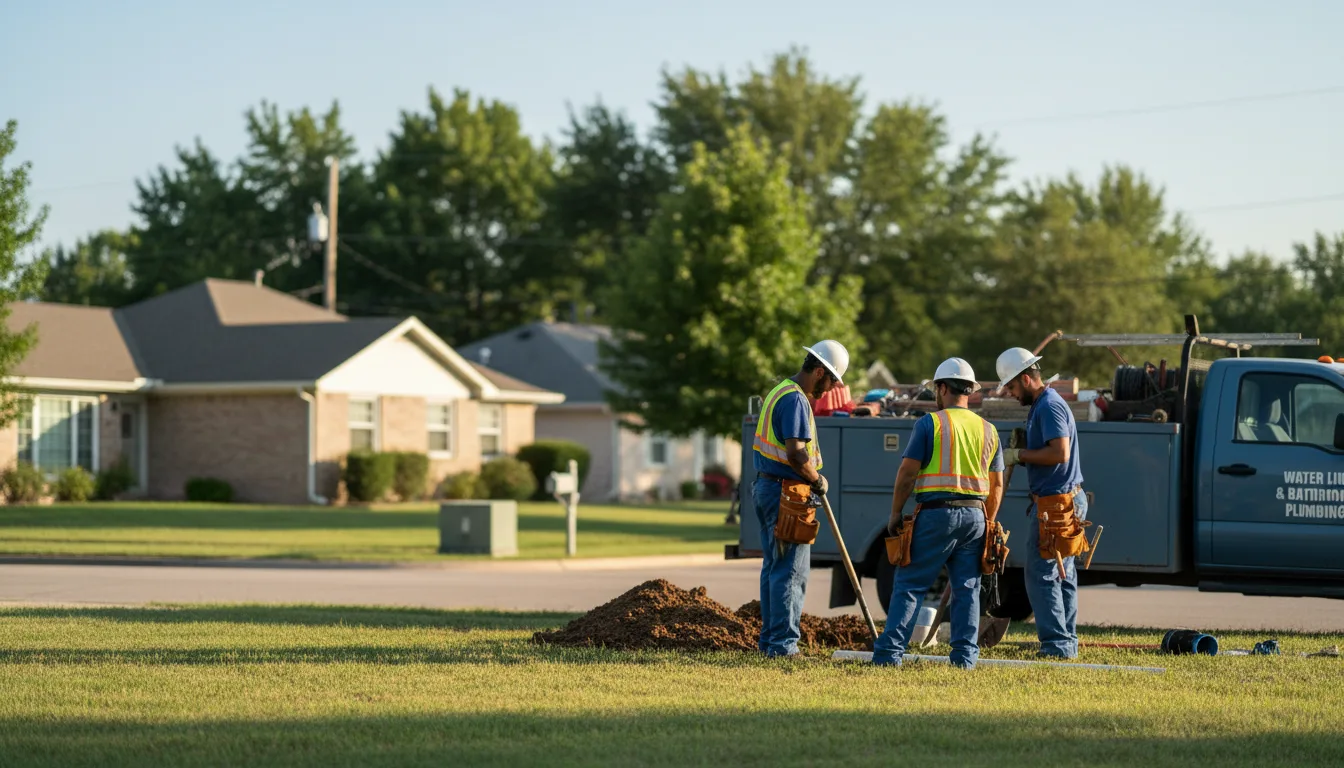 Residential water line and bathroom plumbing service in Stanley, WI